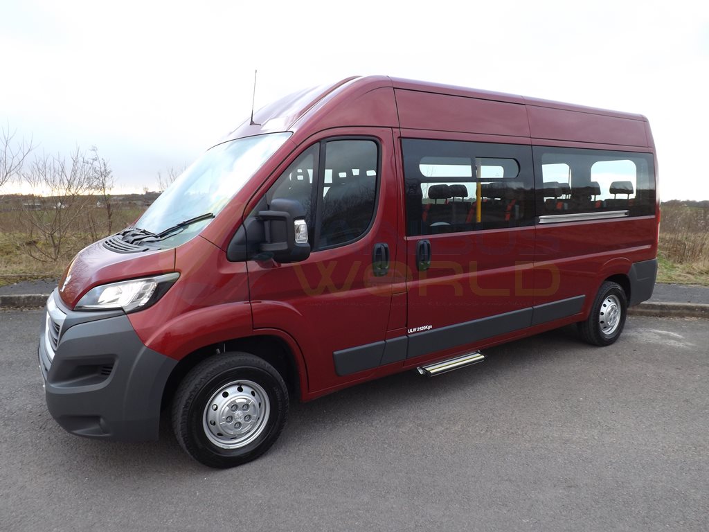 17 Seat Peugeot Boxer Drive On Car Licence School Minibus Leasing Front Right