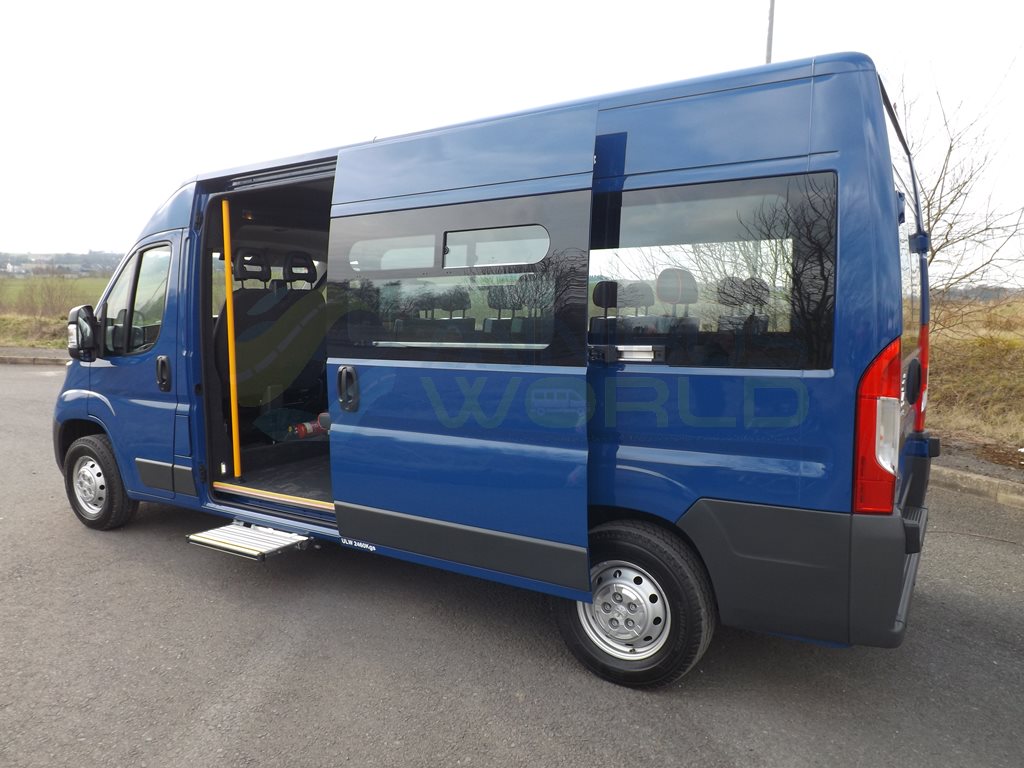 17 Seat Peugeot Flexi School Minibus Leasing Exterior Rear Right Side Door Step