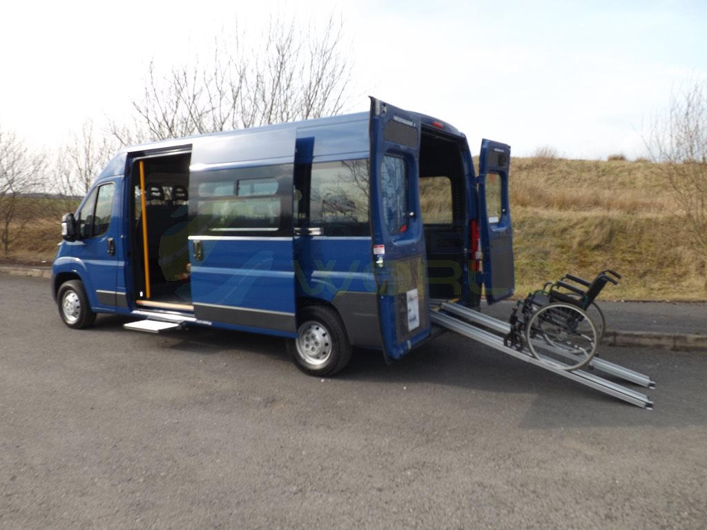 17 Seat Peugeot Flexi School Minibus Leasing Exterior Wheelchair Ramps