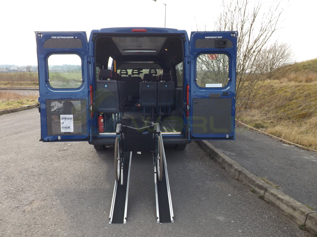 17 Seat Peugeot Flexi School Minibus Leasing Exterior Wheelchair Ramps Rear