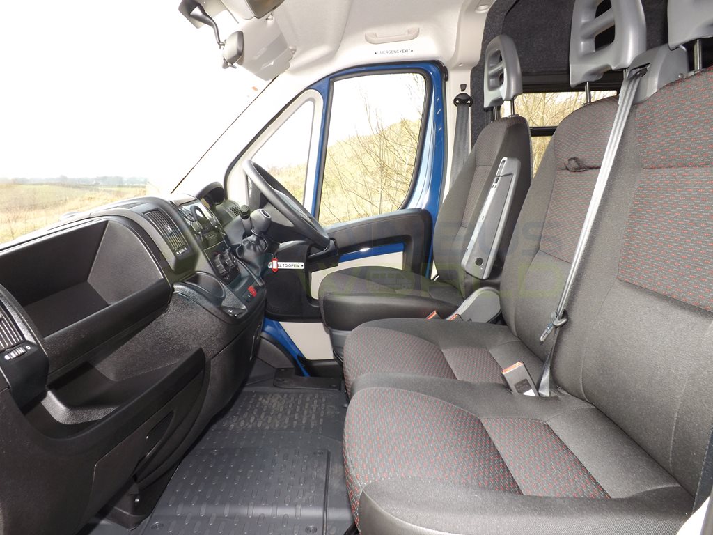 17 Seat Peugeot Flexi School Minibus Leasing Interior Cab Near Side