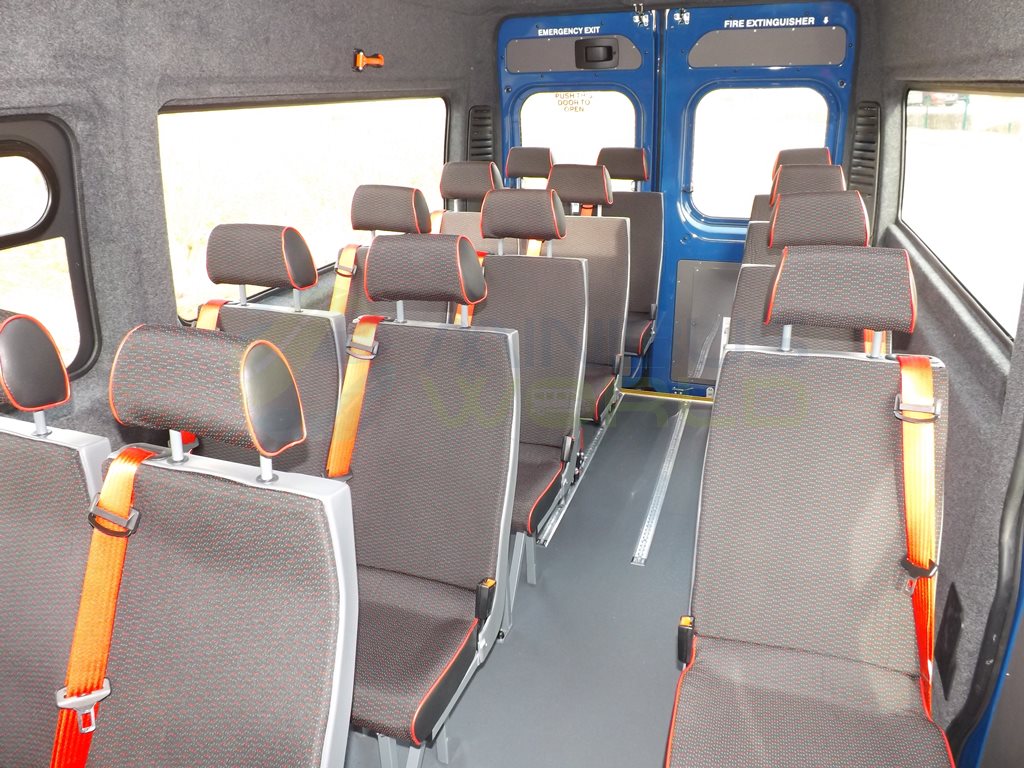 17 Seat Peugeot Flexi School Minibus Leasing Interior Seats