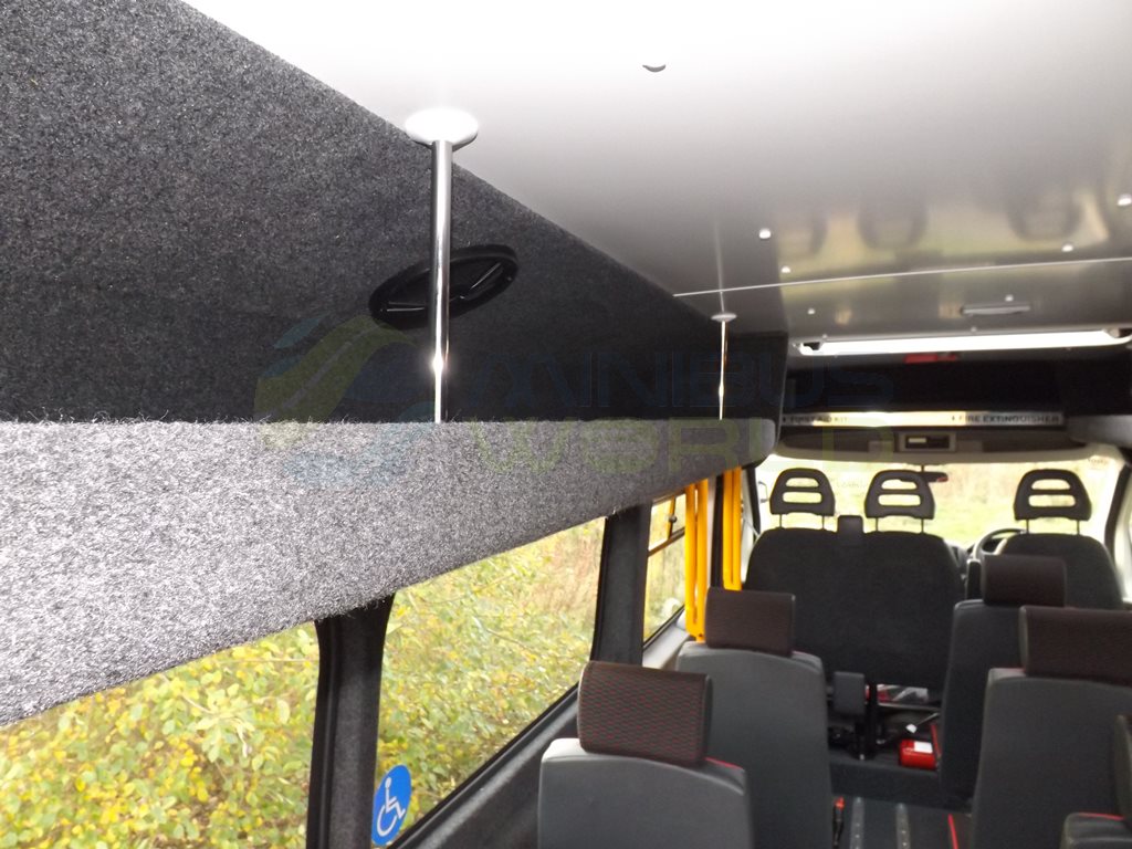 17 Seat Peugeot Boxer Wheelchair Accessible Minibus Leasing Interior Storage Shelf