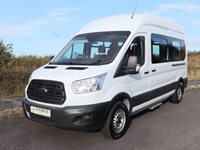 Brand New Ford Transit CanDrive EasyOn M1 Registered Euro 6 ULEZ Compliant 9 Seat Wheelchair Accessible Minibus with Onboard Lift in White For Sale Ford Transit L3H2 9 Seat FWD Wheelchair Accessible Minibus