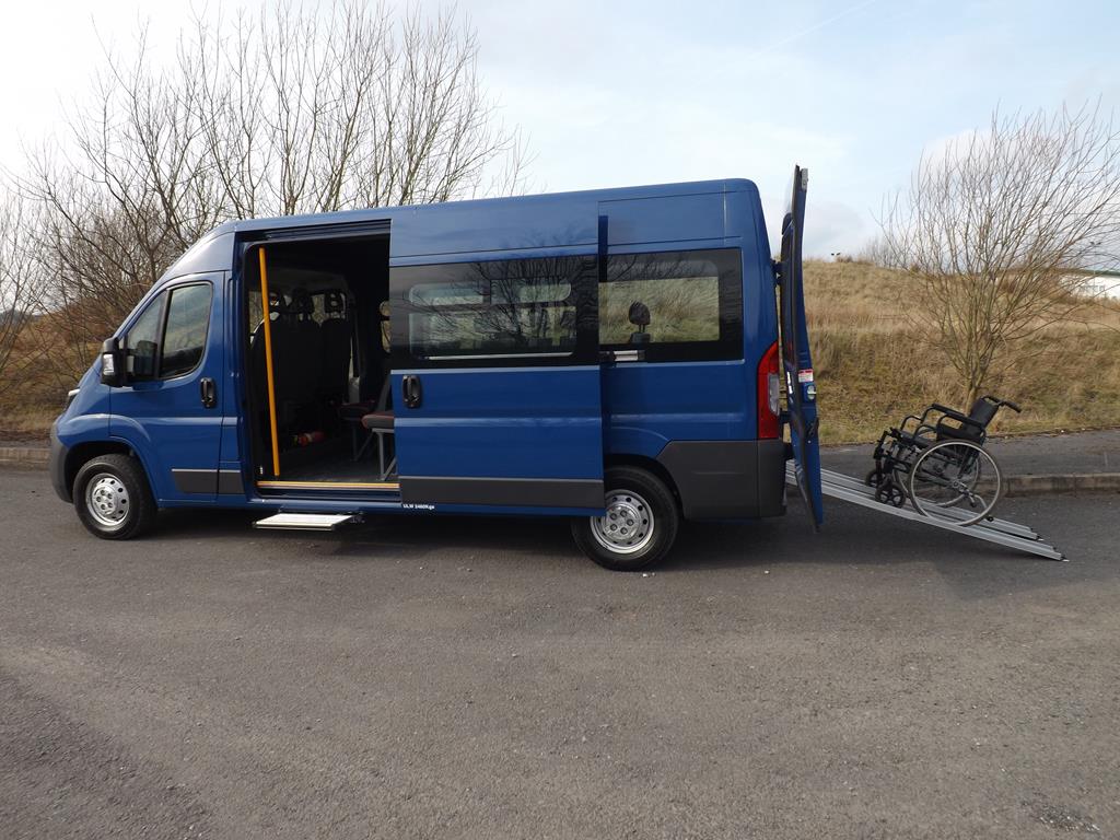 Peugeot Boxer CanDrive Flexi 17 Seat School Minibus in Clipper Blue with 4 Removable Seats For Lease