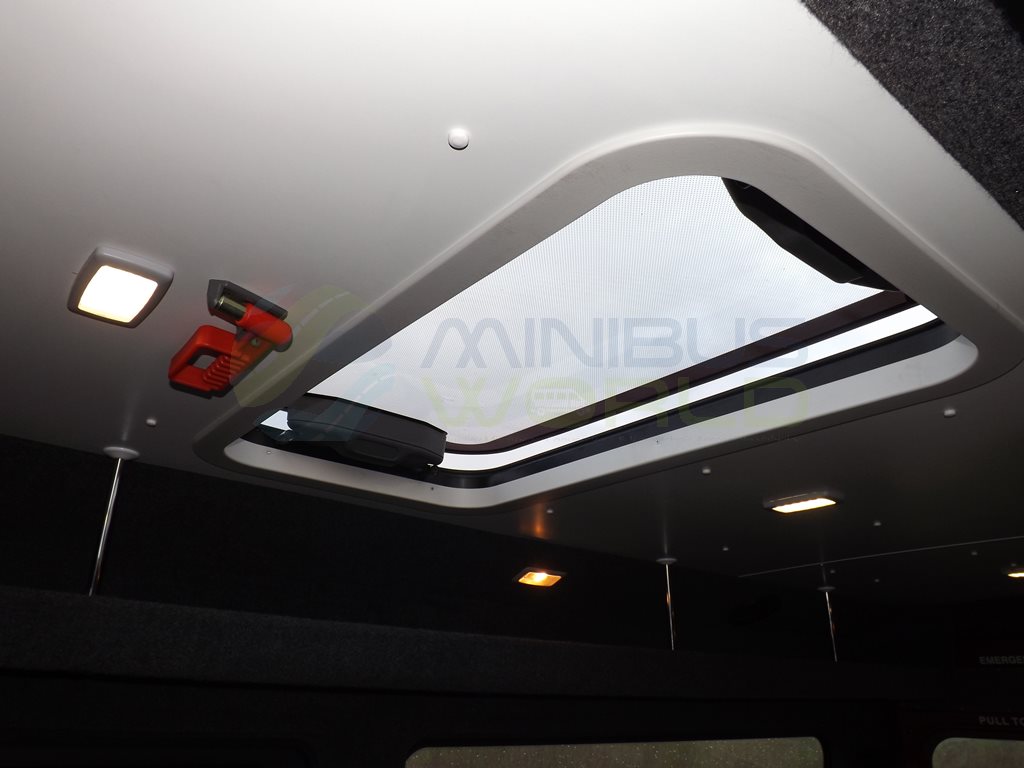 17 Seat Peugeot Boxer CanDrive Flexi School Minibus Leasing Interior Roof Hatch