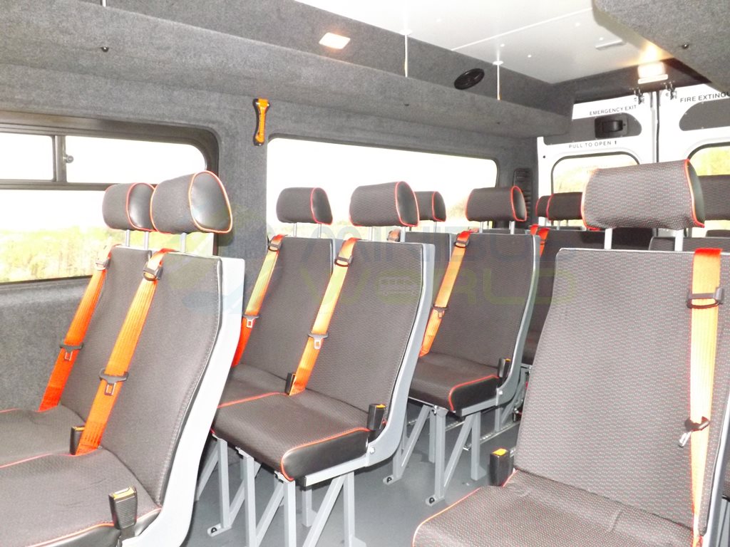 17 Seat Peugeot Boxer CanDrive Flexi School Minibus Leasing Interior Seats