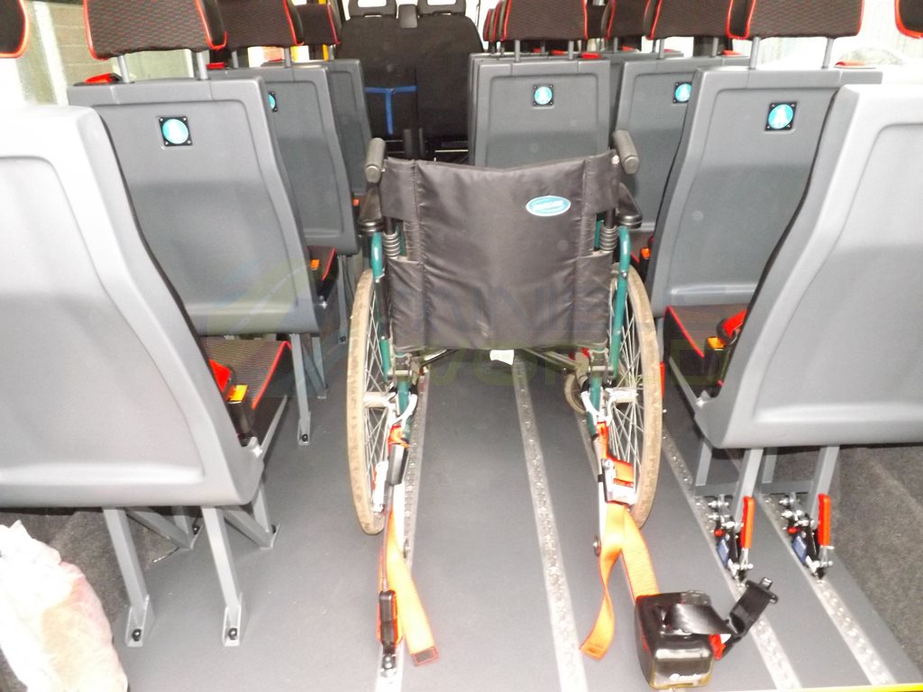 17 Seat Peugeot Boxer CanDrive Flexi School Minibus Leasing Interior Wheelchair Secured