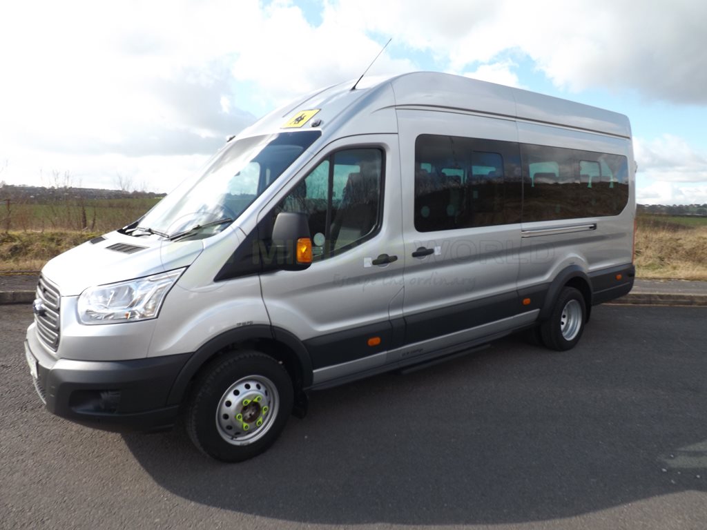 17 Seat Ford Transit Wheelchair Accessible Minibus Leasing Exterior Front Right