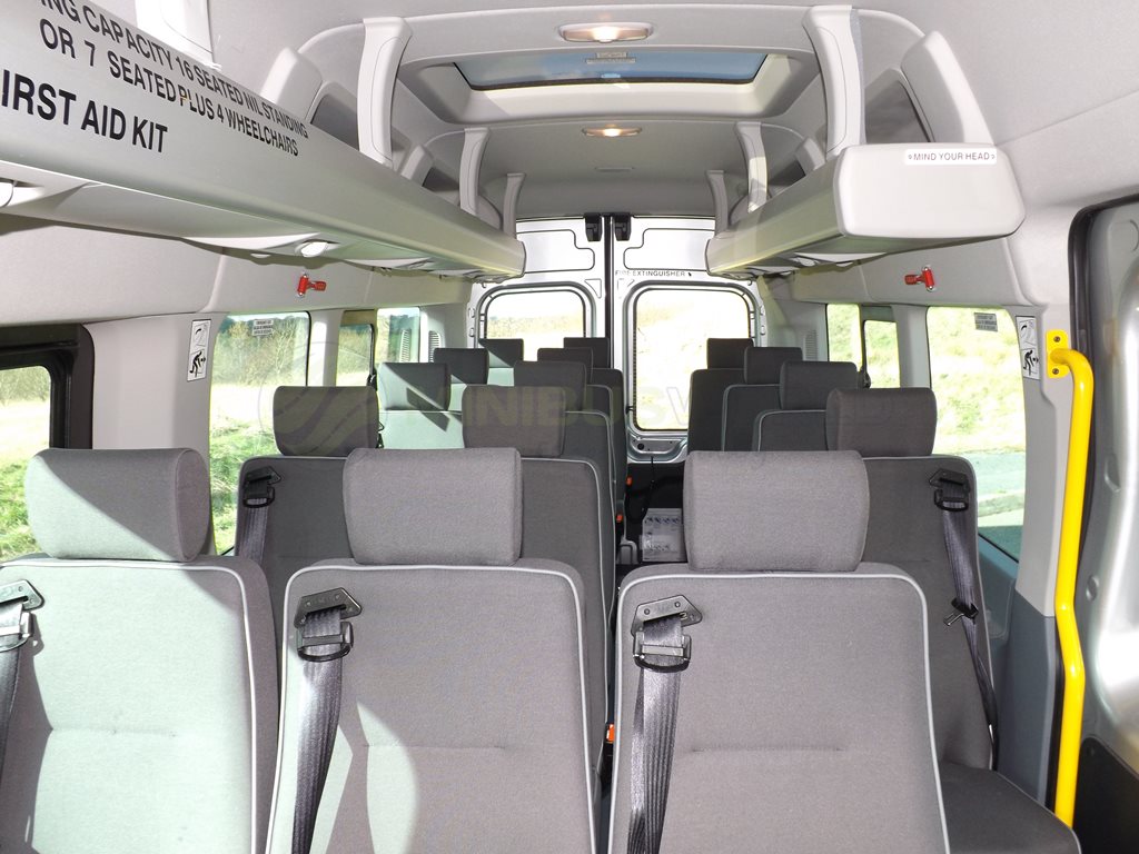 17 Seat Ford Transit Wheelchair Accessible Minibus Leasing Interior Seats