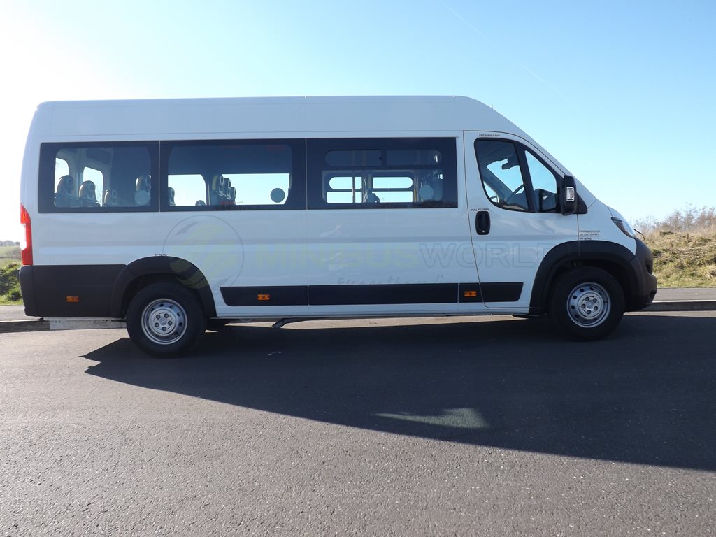 17 Seat Peugeot Boxer Wheelchair Accessible CanDrive Minibus Leasing Exterior Left