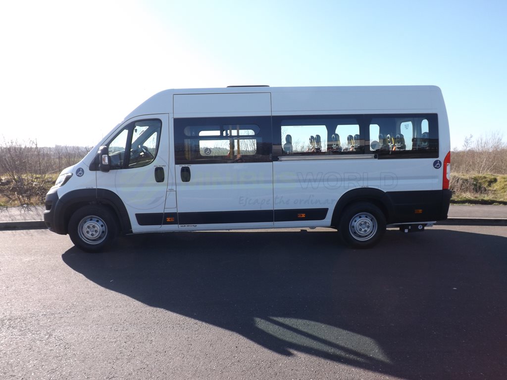17 Seat Peugeot Boxer Wheelchair Accessible CanDrive Minibus Leasing Exterior Right