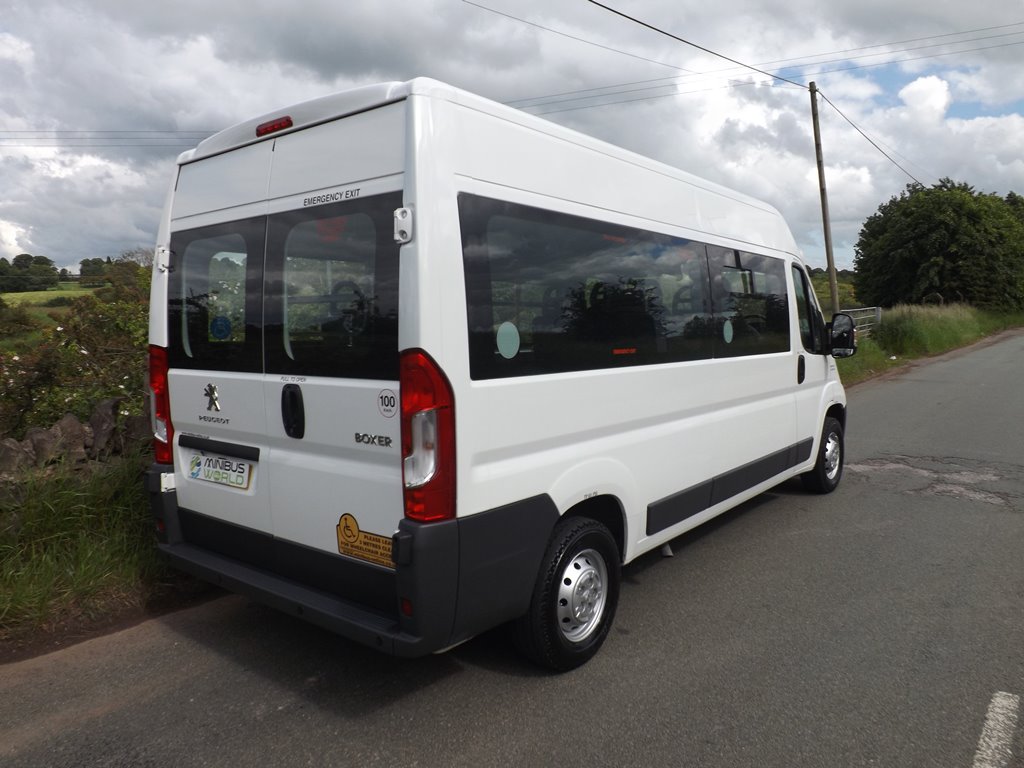Peugeot Boxer 12 Seat CanDrive EasyOn Wheelchair Accessible Car Licence Minibus with Max 4 Wheelchair Capacity