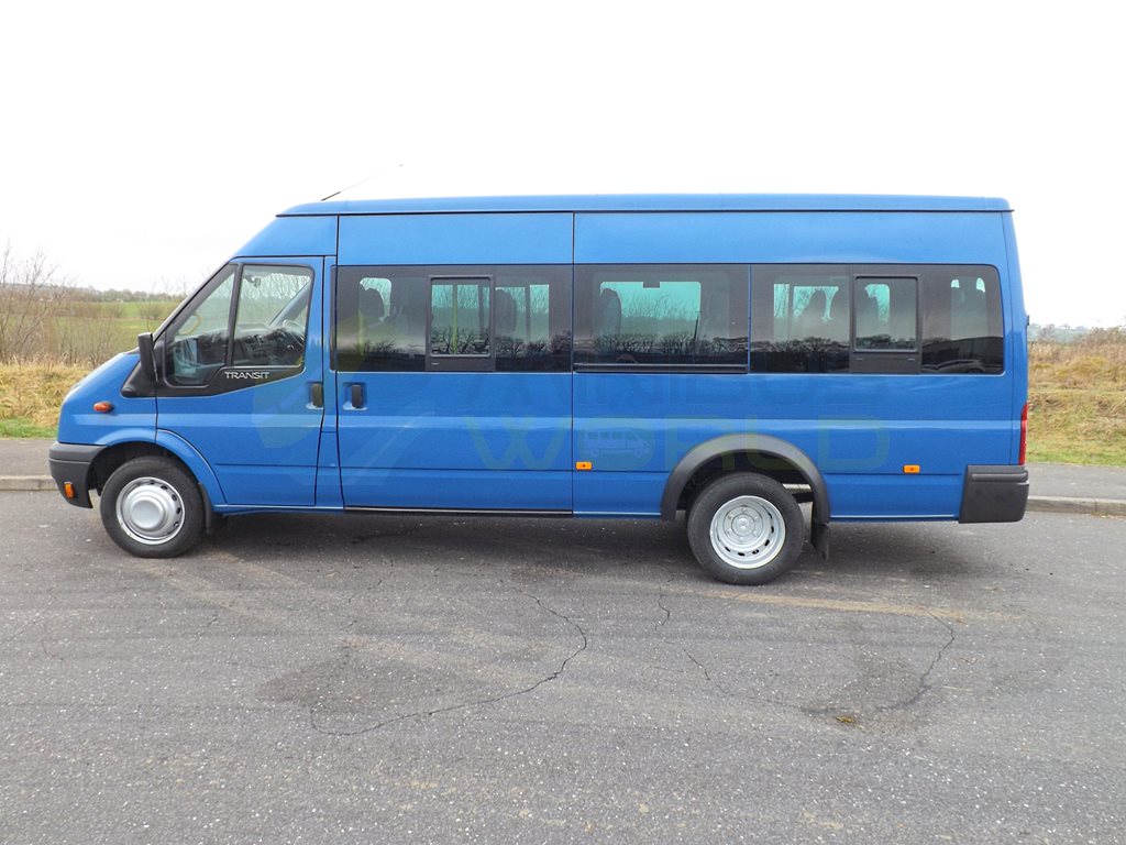 Ford Transit 17 Seat ULEZ Compliant Lightweight Drive on Car Licence Minibus For Sale in Atlantic Blue with Towbar