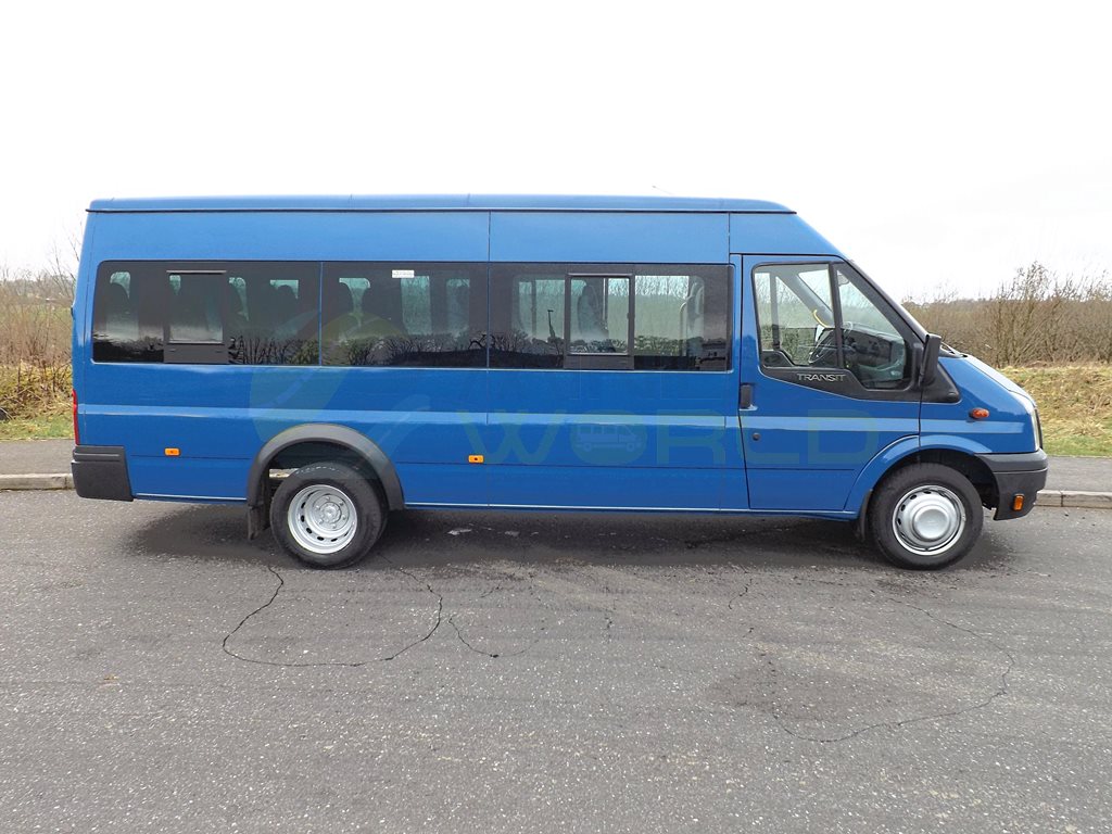 Ford Transit 17 Seat ULEZ Compliant Lightweight Drive on Car Licence Minibus For Sale in Atlantic Blue with Towbar