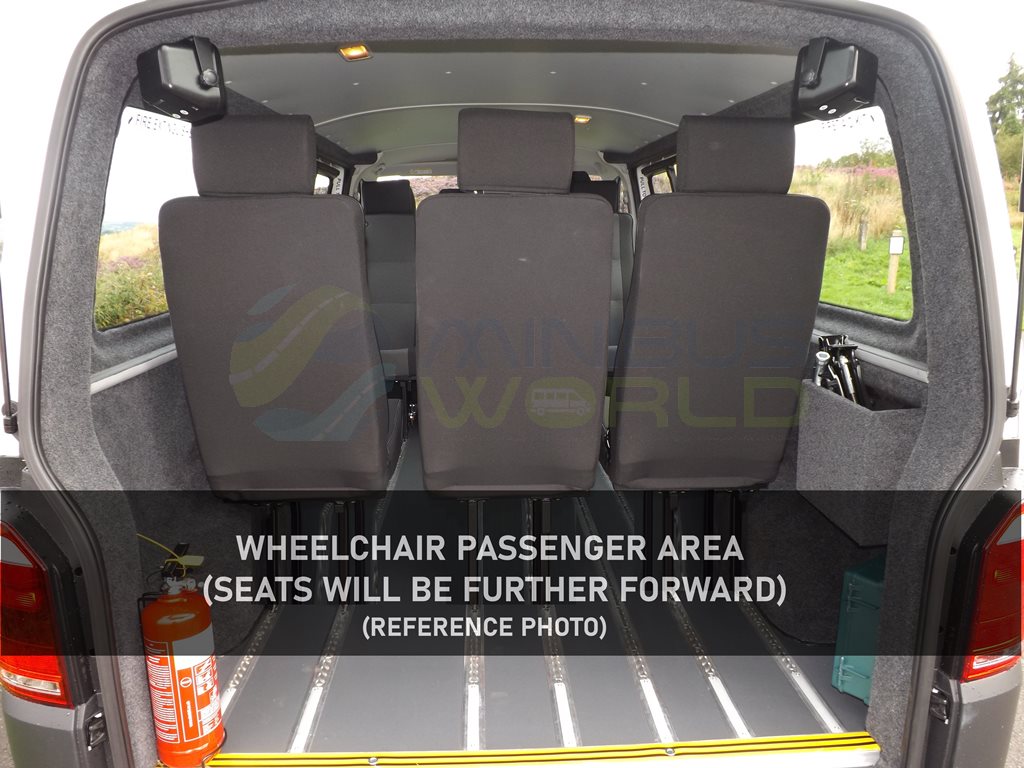 Transit Custom 9 Seat Minibus Wheelchair Passenger Area Reference Photo