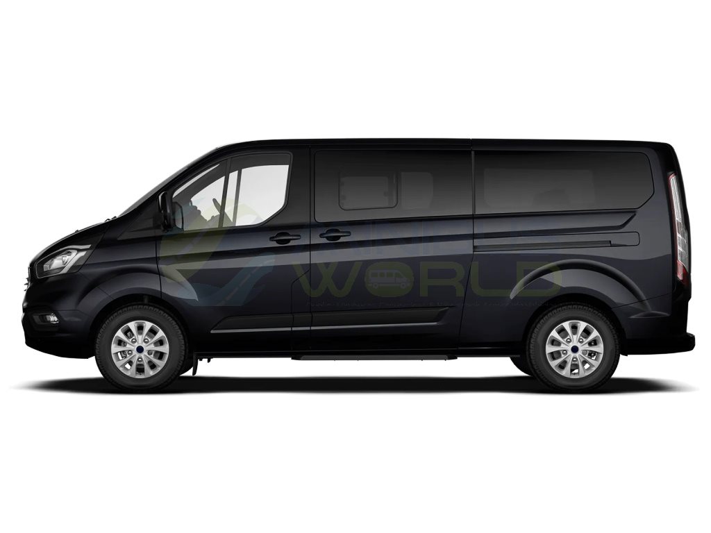 Brand New Ford Transit Custom Limited M1 Registered Euro 6 ULEZ Compliant L2H1 CanDrive EasyOn 9 Seat Wheelchair Accessible Minibus with Telescopic Ramps in Agate Black