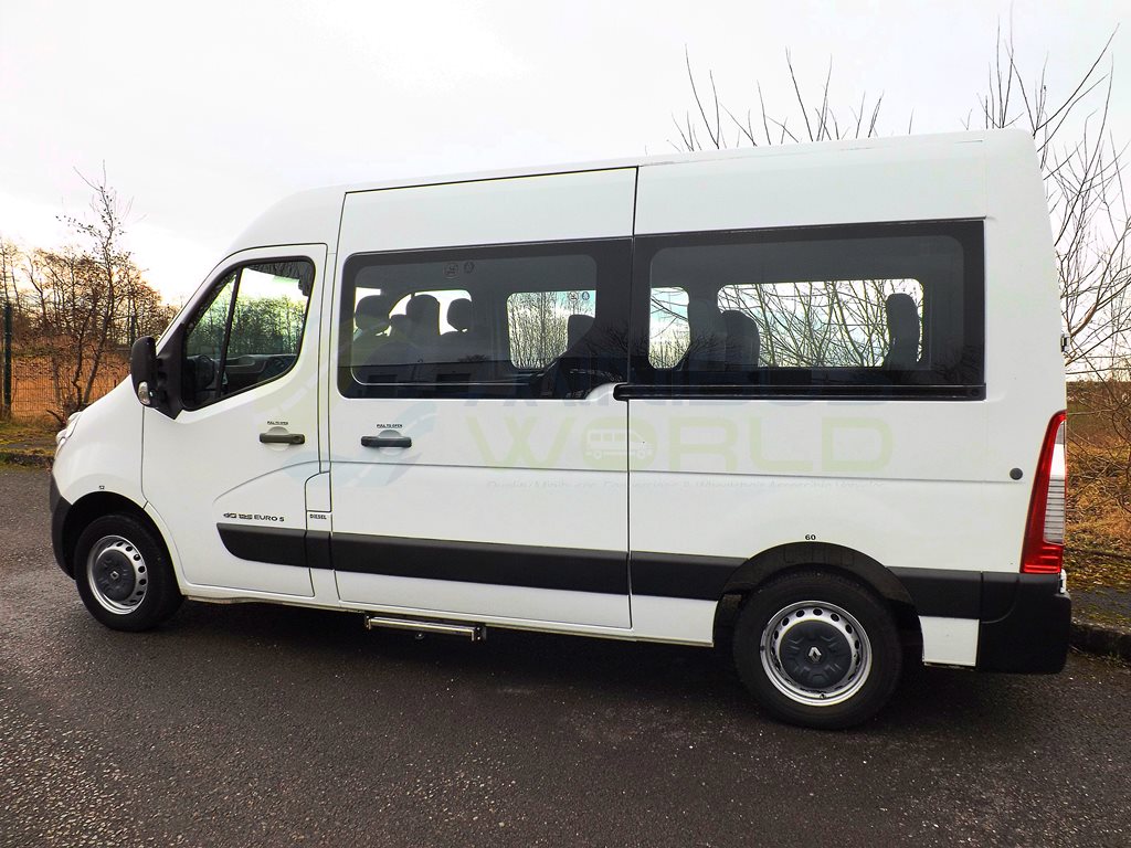 Vauxhall Movano CanDrive Drive on Car Licence Non D1 Lightweight Euro 6 ULEZ Compliant 9 Seat Wheelchair Accessible Minibus with All Seats Removable and Onboard Wheelchair Lift
