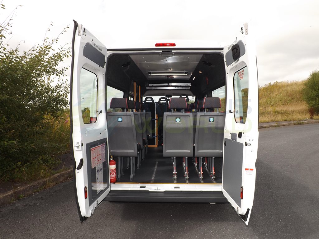 Euro 6 17 Seat School Minibus Leasing Rear Doors Open