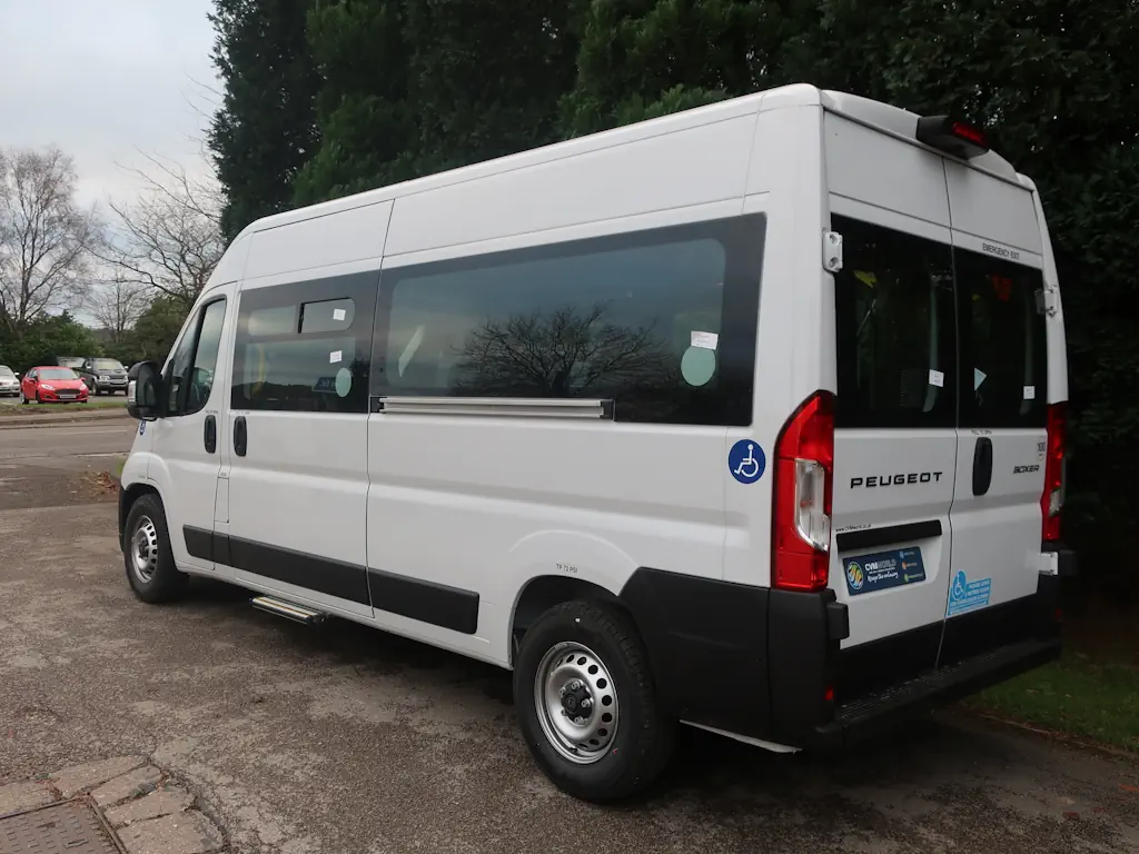Peugeot-Boxer-Professional-9-Seat-EasyOn-Wheelchair-Accessible-Minibus-With-Onboard-Lift-For-Sale-External-Rear-Nearside