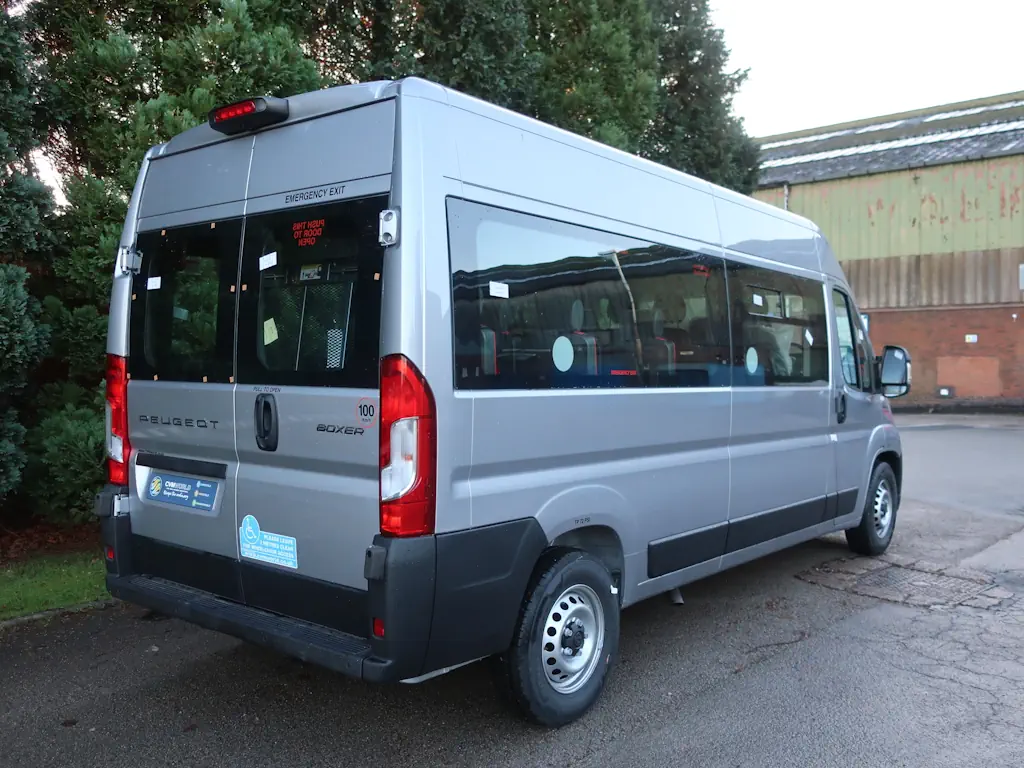Peugeot-Boxer-Professional-L3-H2-14-Seat-EasyOn-Wheelchair-Accessible-Minibus-With-Onboard-Lift-For-Sale-External-Rear-Right