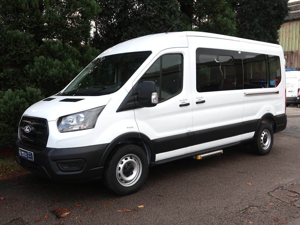 Ford-Transit-Leader-9-Seat-Wheelchair-Accessible-Minibus-For-Sale-External-Front-Nearside