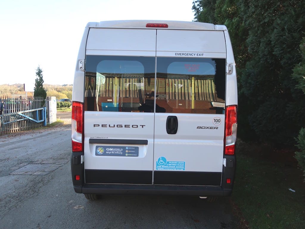 Peugeot-Boxer-Professional-14-Seat-EasyOn-Wheelchair-Accessible-Minibus-With-Onboard-Lift-For-Sale-External-Rear